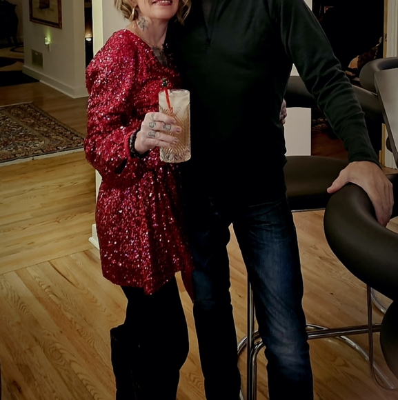 Express x Olivia Culpo Sequin Wrap Dress Size XS - Picture 5 of 5